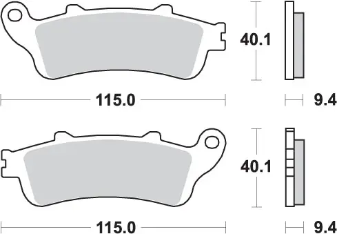 Oblíbený SBS brzdové destičky KH281 STREET PERFORMANCE (EXCEL) sintrované barva zlatá HONDA ST1100 96, ST1300 zadní