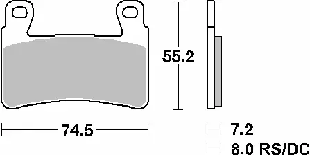 SBS brzdové destičky KH265 STREET STANDART keramické HONDA CBR 600RR 03-04 barva černá Odeslání Ihned