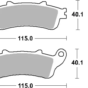 SBS brzdové destičky KH261 / KH281 STREET STANDART keramické barva černá HONDA CBR1000RR, GL1800, VFR800 přední Horká Nabídka