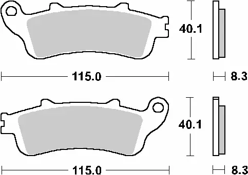 SBS brzdové destičky KH261 / KH281 STREET STANDART keramické barva černá HONDA CBR1000RR, XL1000VAR, VFR800 zadní Dokud Zásoby Vydrží