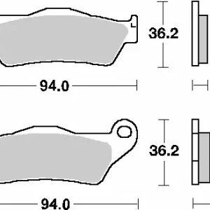Horká Nabídka SBS brzdové destičky KH363 STREET STANDART keramické barva černá BMW R850/1100/1150/1200, K1200/1300 zadní