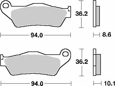 Horká Nabídka SBS brzdové destičky KH363 STREET STANDART keramické barva černá BMW R850/1100/1150/1200, K1200/1300 zadní