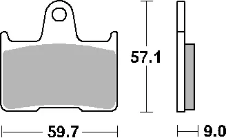 SBS brzdové destičky KH254 STREET STANDART keramické barva černá SUZUKI GSXR '04-'06 zadní Cenově Výhodný