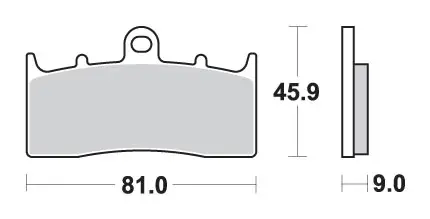 Cenový Hit SBS brzdové destičky KH613 STREET PERFORMANCE (EXCEL) sintrované barva zlatá BMW K1200/1300/1600, R850/1100/1150/1200 přední