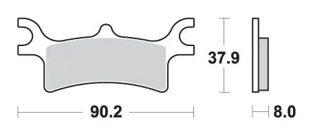 Akce SBS brzdové destičky KH314 OFF-ROAD sintrované barva zlatá
