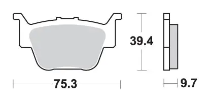 SBS brzdové destičky KH373 OFF-ROAD sintrované barva zlatá HONDA TRX420/650/680 zadní Přímo Od Výrobce