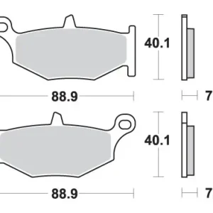 Pouze Dnes SBS brzdové destičky KH419 STREET PERFORMANCE (EXCEL) sintrované barva zlatá SUZUKI GSX-R 600/750/1000/1300, DL1000 V-STROM zadní