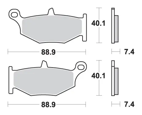 Pouze Dnes SBS brzdové destičky KH419 STREET PERFORMANCE (EXCEL) sintrované barva zlatá SUZUKI GSX-R 600/750/1000/1300, DL1000 V-STROM zadní