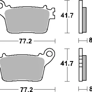 Přímo Od Výrobce SBS brzdové destičky KH436 STREET STANDART keramické barva černá HONDA CBR600/1000, SUZUKI GSX-R600/750/1000/, YAMAHA R1, KAWASAKI ZX-10R zadní