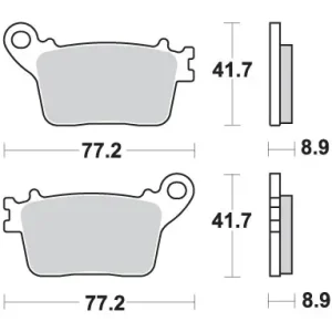 Nejlepší Volba SBS brzdové destičky KH436 STREET PERFORMANCE (EXCEL) sintrované barva zlatá HONDA CBR600/1000, SUZUKI GSX-R600/750/1000/, YAMAHA R1 zadní