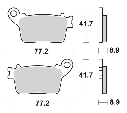 Nejlepší Volba SBS brzdové destičky KH436 STREET PERFORMANCE (EXCEL) sintrované barva zlatá HONDA CBR600/1000, SUZUKI GSX-R600/750/1000/, YAMAHA R1 zadní