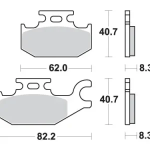 Top Prodej SBS brzdové destičky KH413 OFF-ROAD sintrované barva zlatá