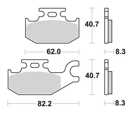 Top Prodej SBS brzdové destičky KH413 OFF-ROAD sintrované barva zlatá