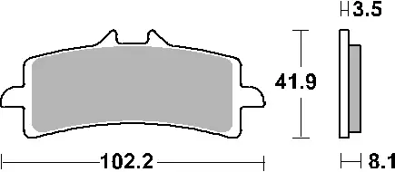 SBS brzdové destičky 841RST KH447 TRACK AND SPORT sintrované barva zlatá (nahrazuje směs RS) Ověřený
