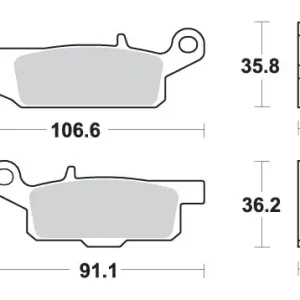 SBS brzdové destičky KH444 OFF-ROAD sintrované YAMAHA YFM 550 GRIZZLY 09-16, YFM 700 07-17, YFM 250 RAPTOR 09-14 barva zlatá Rychlé Dodání