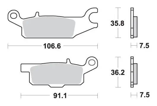 Objednat Nyní SBS brzdové destičky KH443 OFF-ROAD sintrované YAMAHA YFM 550 GRIZZLY 09-16, YFM 700 GRIZZLY 07-17, 09-14 barva zlatá
