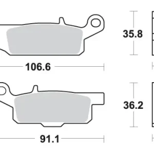SBS brzdové destičky KH446 OFF-ROAD sintrované barva zlatá Nová Kolekce