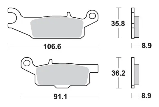 SBS brzdové destičky KH446 OFF-ROAD sintrované barva zlatá Nová Kolekce
