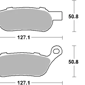 Must-Have SBS brzdové destičky KH458 STREET PERFORMANCE (EXCEL) sintrované barva zlatá HARLEY DAVIDSON ROAD KING/FAT BOY/SOFTAIL/FAT BOB zadní