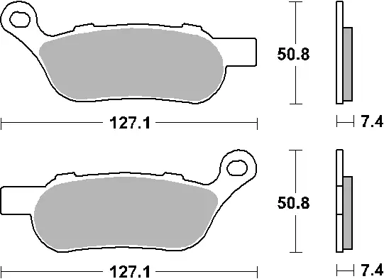 Must-Have SBS brzdové destičky KH458 STREET PERFORMANCE (EXCEL) sintrované barva zlatá HARLEY DAVIDSON ROAD KING/FAT BOY/SOFTAIL/FAT BOB zadní