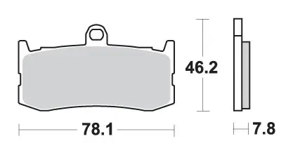 SBS brzdové destičky KH491 RACING DUAL CARBON TRIUMPH DAYTONA TRIPLE 675 09-18 barva černá přední Značkový