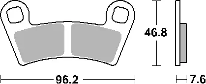SBS brzdové destičky KH456 OFF-ROAD sintrované barva zlatá POLARIS 450/525/570/800 přední Výhodná Nabídka