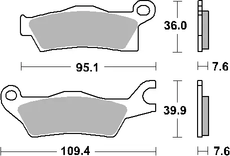 SBS brzdové destičky KH618 OFF-ROAD RACING sintrované barva zlatá CAN-AM OUTLANDER 800 / 1000 12-, RENEGADE 1000 12-, levý přední Akce