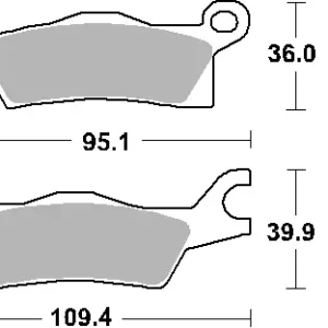 Nejlepší Volba SBS brzdové destičky KH618 OFF-ROAD RACING sintrované barva zlatá CAN-AM OUTLANDER 800 / 1000 12-, RENEGADE 1000 12-, levý přední