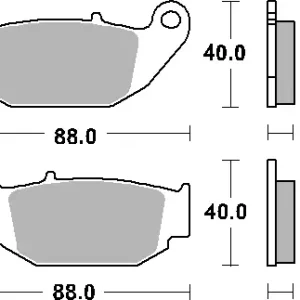 Oblíbený SBS brzdové destičky KH629 STREET STANDART keramické barva černá HONDA CB 125 R / 300 R 18-, CRF 250 L 13-17, SUZUKI GSX-R / S 18-, zadní