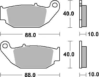 Oblíbený SBS brzdové destičky KH629 STREET STANDART keramické barva černá HONDA CB 125 R / 300 R 18-, CRF 250 L 13-17, SUZUKI GSX-R / S 18-, zadní