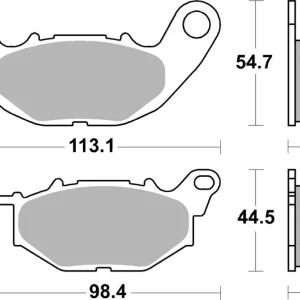 Cenový Hit SBS brzdové destičky 931RST KH663 YAMAHA YZF-R25 15-17, YZF-R3 15-25, MT-03 16-25, MT-25 17 přední