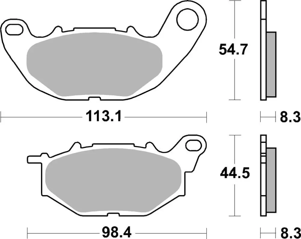 Cenový Hit SBS brzdové destičky 931RST KH663 YAMAHA YZF-R25 15-17, YZF-R3 15-25, MT-03 16-25, MT-25 17 přední