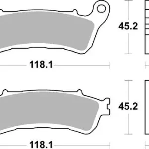 SBS brzdové destičky KH388/2 STREET PERFORMANCE (EXCEL) sintrované barva zlatá HONDA GL 1800 GOLDWING 18-21 - zadní Poslední Šance