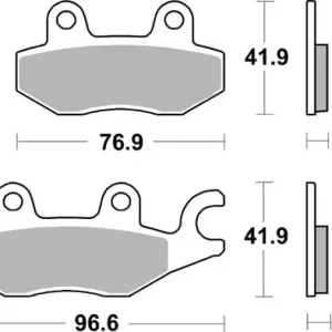 SBS brzdové destičky KH197 KAWASAKI EX 400 NINJA 18-23, EX 250R NINJA 18-20 Speciální Cena