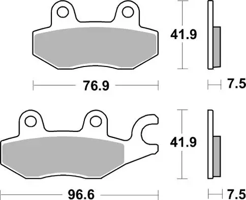 SBS brzdové destičky KH197 KAWASAKI EX 400 NINJA 18-23, EX 250R NINJA 18-20 Speciální Cena