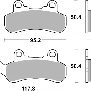 Sezónní Sleva SBS brzdové destičky 956PSI EVO sintrované pravý přední/zadní CAN-AM MAVERICK 900 17-19, 1000 19-21 barva zlatá