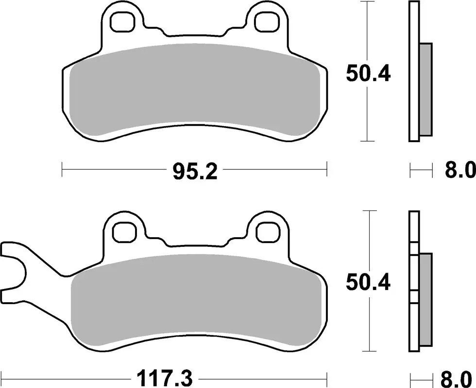 Sezónní Sleva SBS brzdové destičky 956PSI EVO sintrované pravý přední/zadní CAN-AM MAVERICK 900 17-19, 1000 19-21 barva zlatá