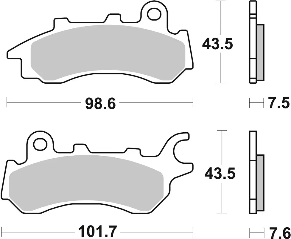 SBS brzdové destičky KH716 STREET STANDART keramické HONDA CB 125 F 17-21 přední barva černá Dokud Zásoby Vydrží