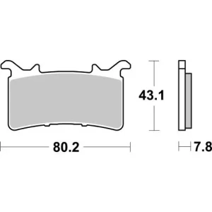 Must-Have SBS brzdové destičky KH757 STREET PERFORMANCE (EXCEL) sintrované BMW M 1000 RR 21-24, HONDA CBR 1000 RR 20-23, přední barva zlatá