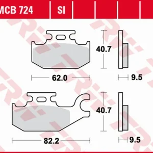 TRW ZF brzdové destičky KH organické BENELLI CAFFE NERO 250 08-, SUZUKI UH 125 BURGMAN 07-, UX 125/150 SIXTEEN 08-13, UH 200 BURGMAN 07-, zadní Nejlepší Cena