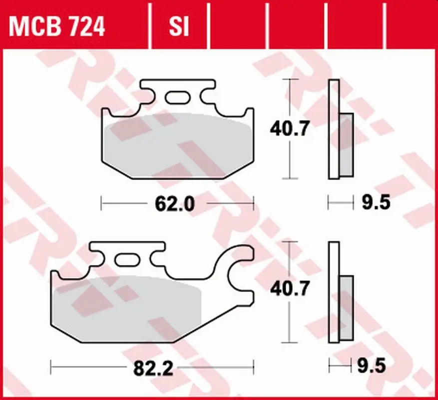 TRW ZF brzdové destičky KH organické BENELLI CAFFE NERO 250 08-, SUZUKI UH 125 BURGMAN 07-, UX 125/150 SIXTEEN 08-13, UH 200 BURGMAN 07-, zadní Nejlepší Cena