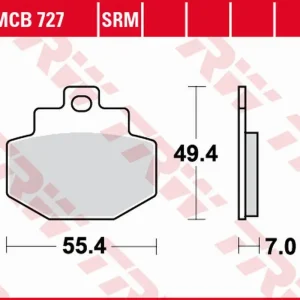 Finální Výprodej TRW ZF brzdové destičky KH321 organické BENELLI ADIVA 125/150 00-06, PIAGGIO GTX/HEXAGON 125 00-03, VESPA GTS 07-, GTV 125 07-09, GTS 150 17-, BILISSIMA 125 14-16, RED 125 17-, zadní