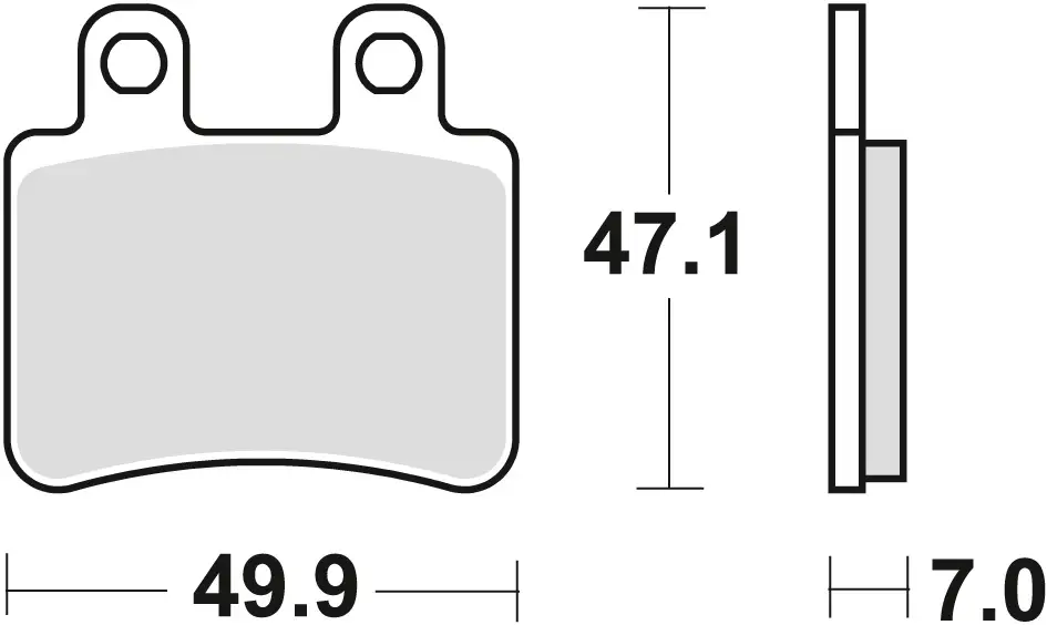 Cenová Bomba TRW ZF brzdové destičky KH350 organické YAMAHA DT 50 02-08, XT 125 05-12, přední/zadní