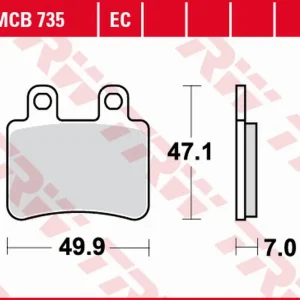 Poslední Šance TRW ZF brzdové destičky KH350 ECO organické DERBI SENDA 07-16, CROSS CITY 125 07-16, SENDA 125 04-14, PEUGEOT ELYSTAR 50/125/150 02-07, GEOPOLIS 250/400 07-12, RIEJU TANGO 50 07-, YAMAHA DT 50R/X 02-08, XT 125R/X 05-12 zadní