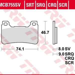 Časově Omezené TRW ZF brzdové destičky KH390 sintrované karbonové závodní HONDA CBR 600RR 05-16, CBR 1000RR FIREBLADE 04-16 přední