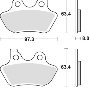 Expresní Doručení TRW ZF brzdové destičky KH400 sintrované STREET HARLEY-DAVIDSON XL / XLH 883 99-03, XL 1200 00-03, FLHR / FLHT / FLSTC / FLTRI / FXDWG / FXSTI 1450 99-06, FLHR / FLSTC / FXDC / FXSTB 1584 07-12, FXDFSE / FXDSE 1800 07-10, přední