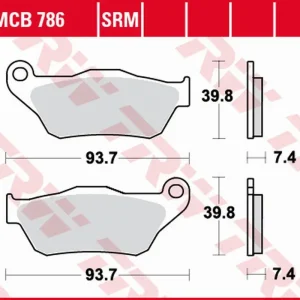 Autentický TRW ZF brzdové destičky KH430 organické YAMAHA YP 125 X-MAX 06-09, XP 250 X-MAX 05-09 přední