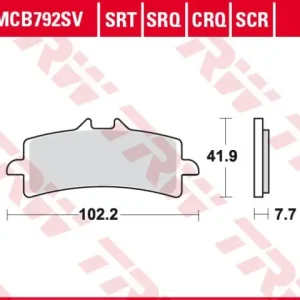 Akční Cena TRW ZF brzdové destičky KH447 karbonové závodní APRILIA RSV4 09-, DUCATI V4 PANIGALE 18-, PANIGALE 1299 15-, KAWASAKI H2 15-, ZX10R / RR 16-, KTM 990 SMR 10-13, 1190 RC8 08-15, 1290 SUPERDUKE 14-, SUZUKI GSXR 600 / 750 11-16, GSXR / GSXS 1000 1