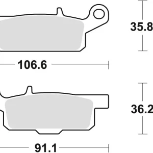 Cenový Hit TRW ZF brzdové destičky KH444 sintrované OFFROAD YAMAHA RAPTOR YFM 250 08-20, GRIZZLY YFM 550 09-20, GRIZZLY YFM 700 07-20, pravý přední