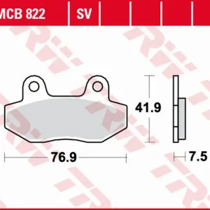 Cenová Bomba TRW ZF brzdové destičky KH086 sintrované STREET HYOSUNG GT 03-17, GV 125 00-17, XRX 99-14, GT 250 04-14, GT 650 04-, GV 650 04-10, SYM WOLF CLASSIC 125 04-07 přední